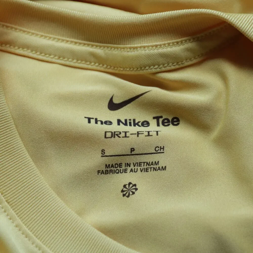 Men's Nike Dri Fit Yellow Short Sleeve Shirt‎ Crewneck Small